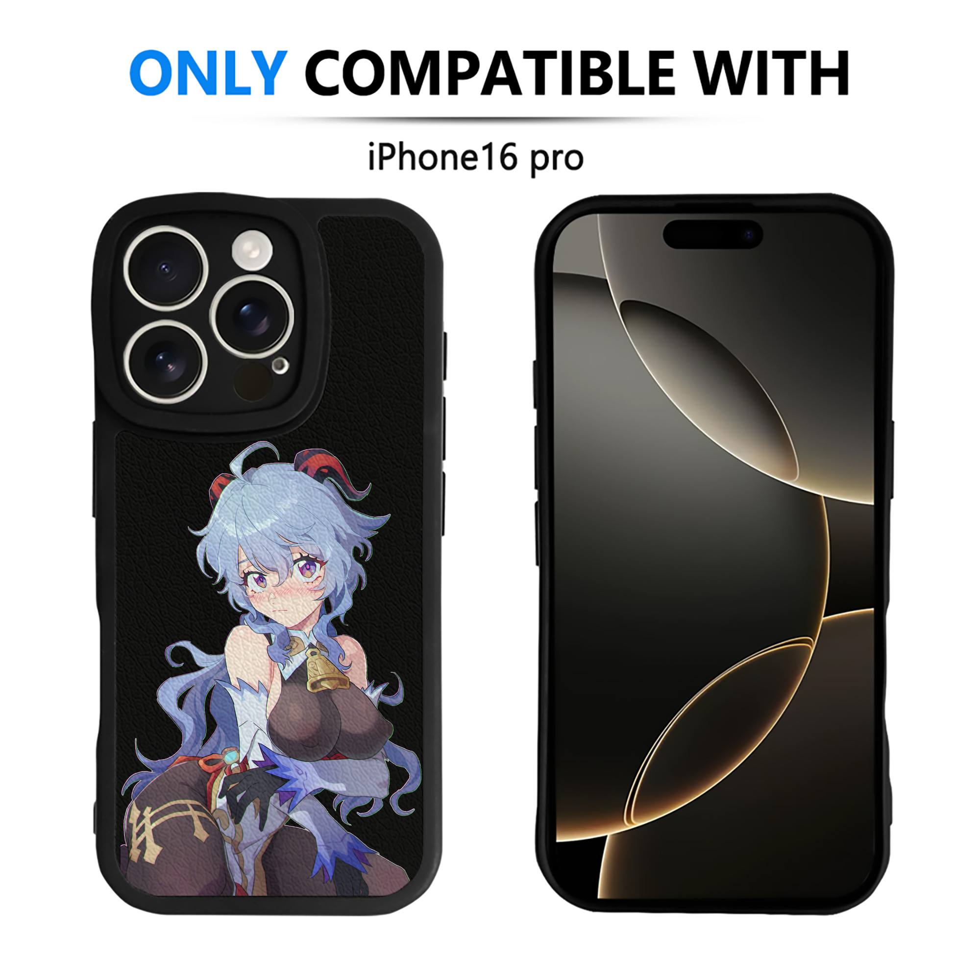 げんし神 甘雨 かんう genshin Ganyu 【iPhone 16シリーズ対応】シリコンスマホケース（レザー調） 材質：シリコン